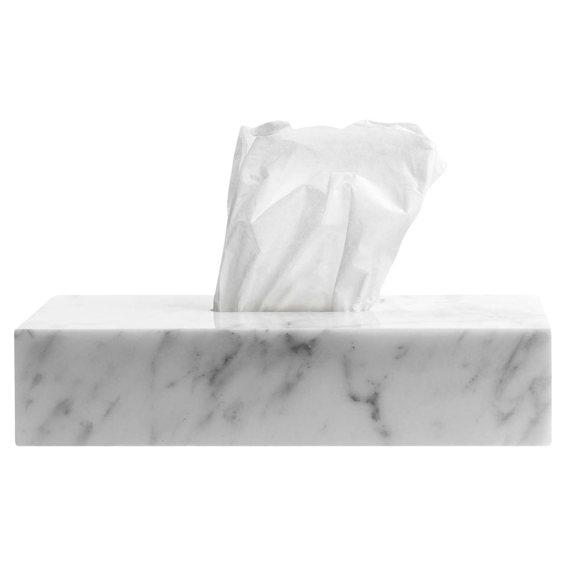 White Marble Tissue Box For Sale