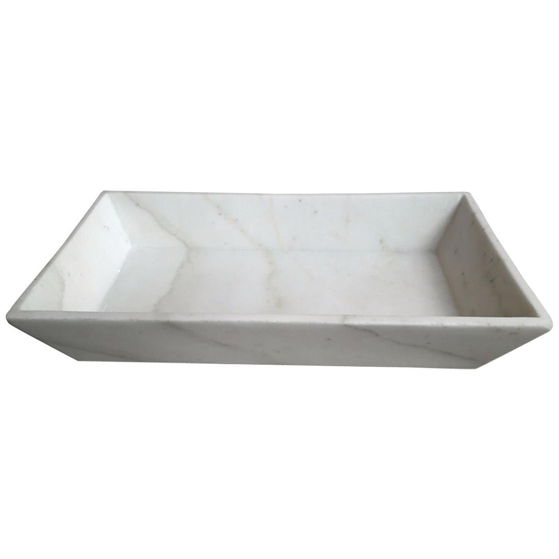 Bandeja de mármol blanco de la India