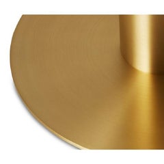 White Marble Tube Brass High Table