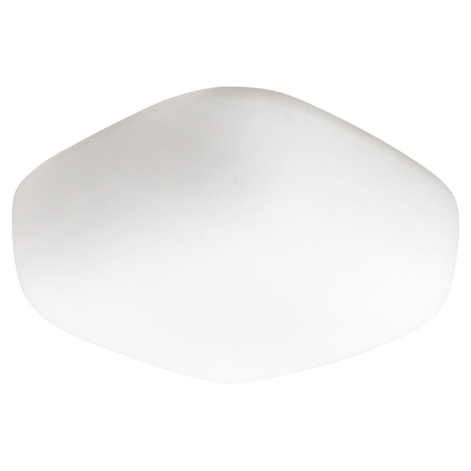 White Mat Opaline Glass Flush Mount by BEGA Limburg For Sale