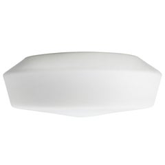 White Mat Opaline Glass Vintage Scone Flush Mount by RZB Rudolph Zimmerman