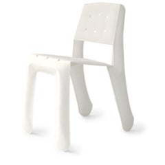 Sedia scultorea Chippensteel 0.5 in alluminio bianco opaco di Zieta
