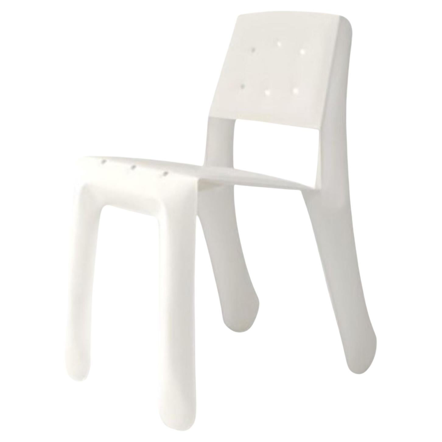 White Matt Aluminum Chippensteel 0.5 Sculptural Chair by Zieta For Sale