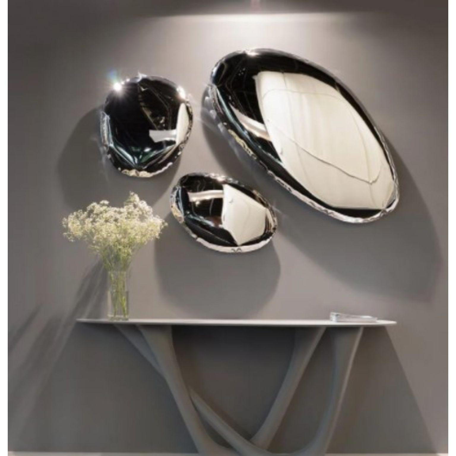 XXIe siècle et contemporain Console Duo G en acier blanc mat avec base et plateau par Zieta en vente