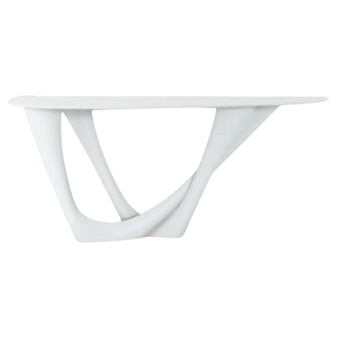 White Matt G-Console Duo Steel Base and Top by Zieta For Sale