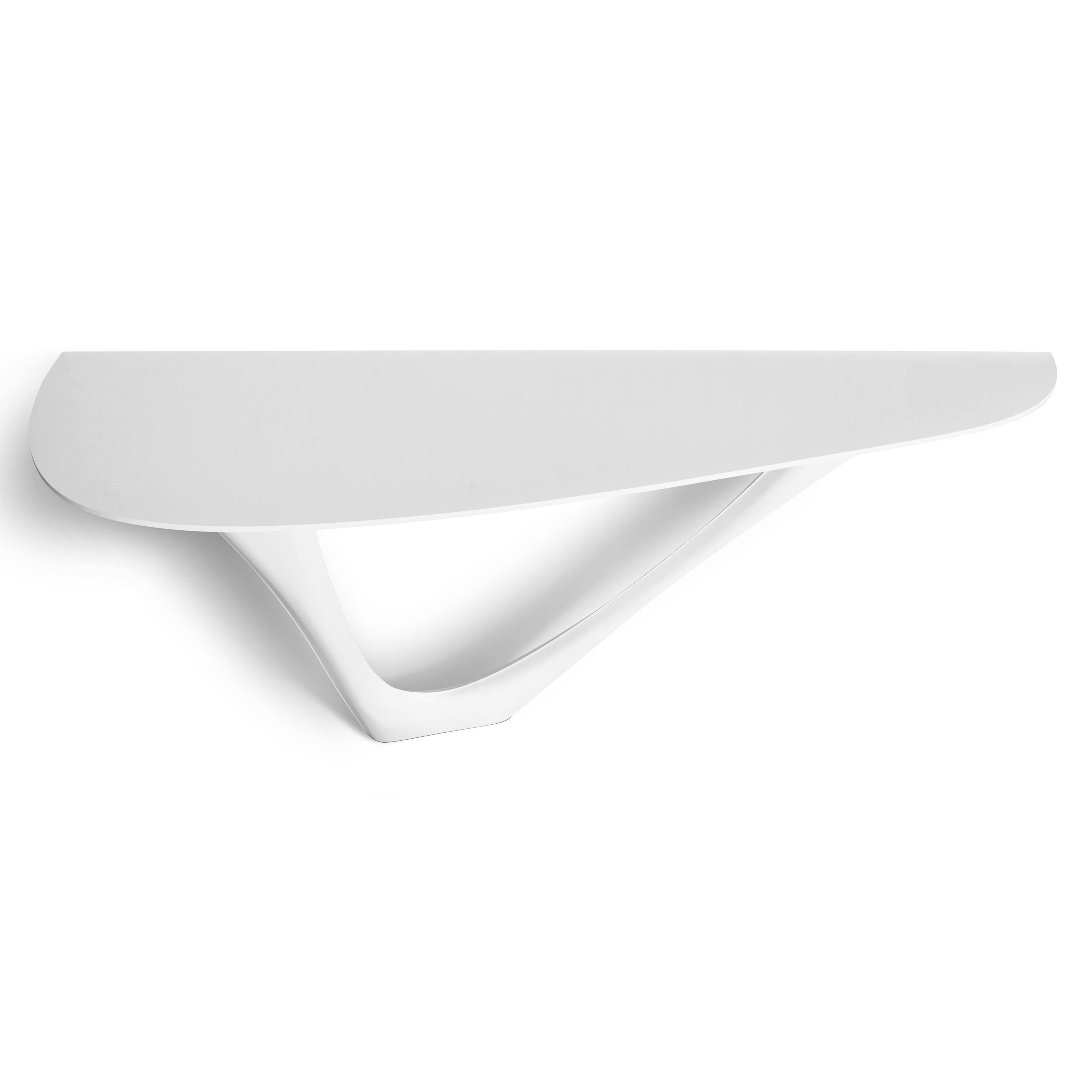 Powder-Coated White Matt G-Console Steel Base with Steel Top Mono by Zieta For Sale