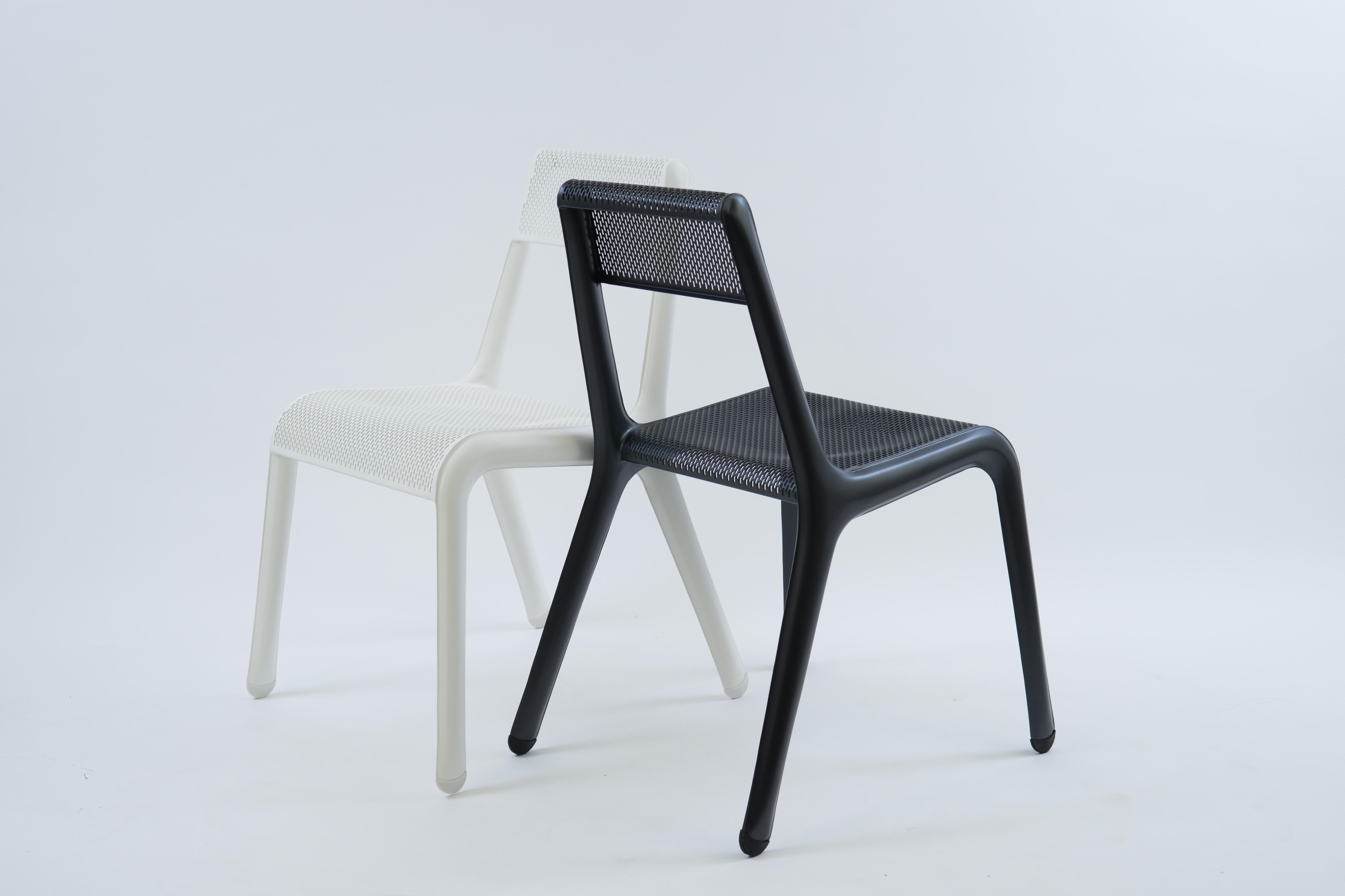 White Matt Leggera Chair by Zieta For Sale 7