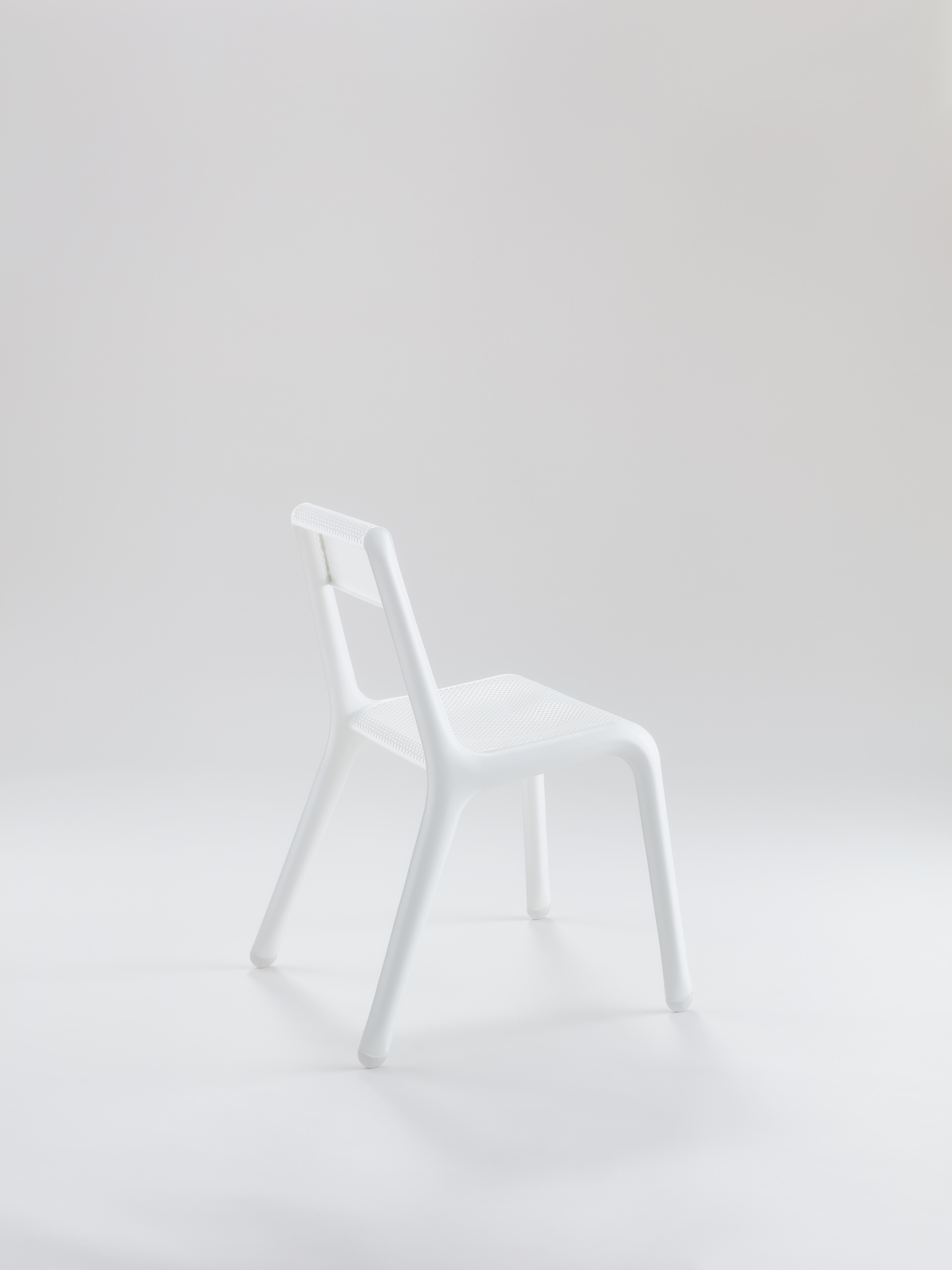 Contemporary White Matt Leggera Chair by Zieta For Sale
