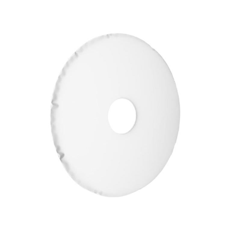 White Matt Rondo 75 Wall Mirror by Zieta For Sale