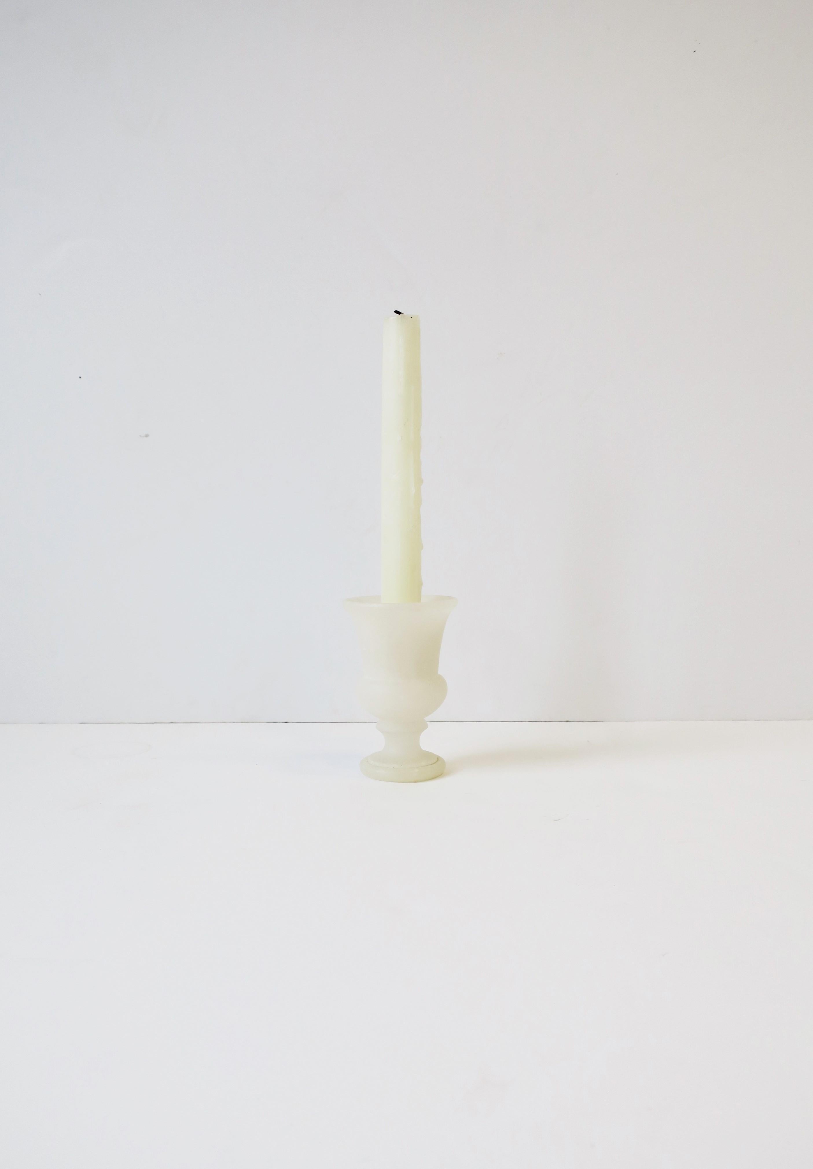 Urn White Matte Alabaster Marble from Spain, Small 5