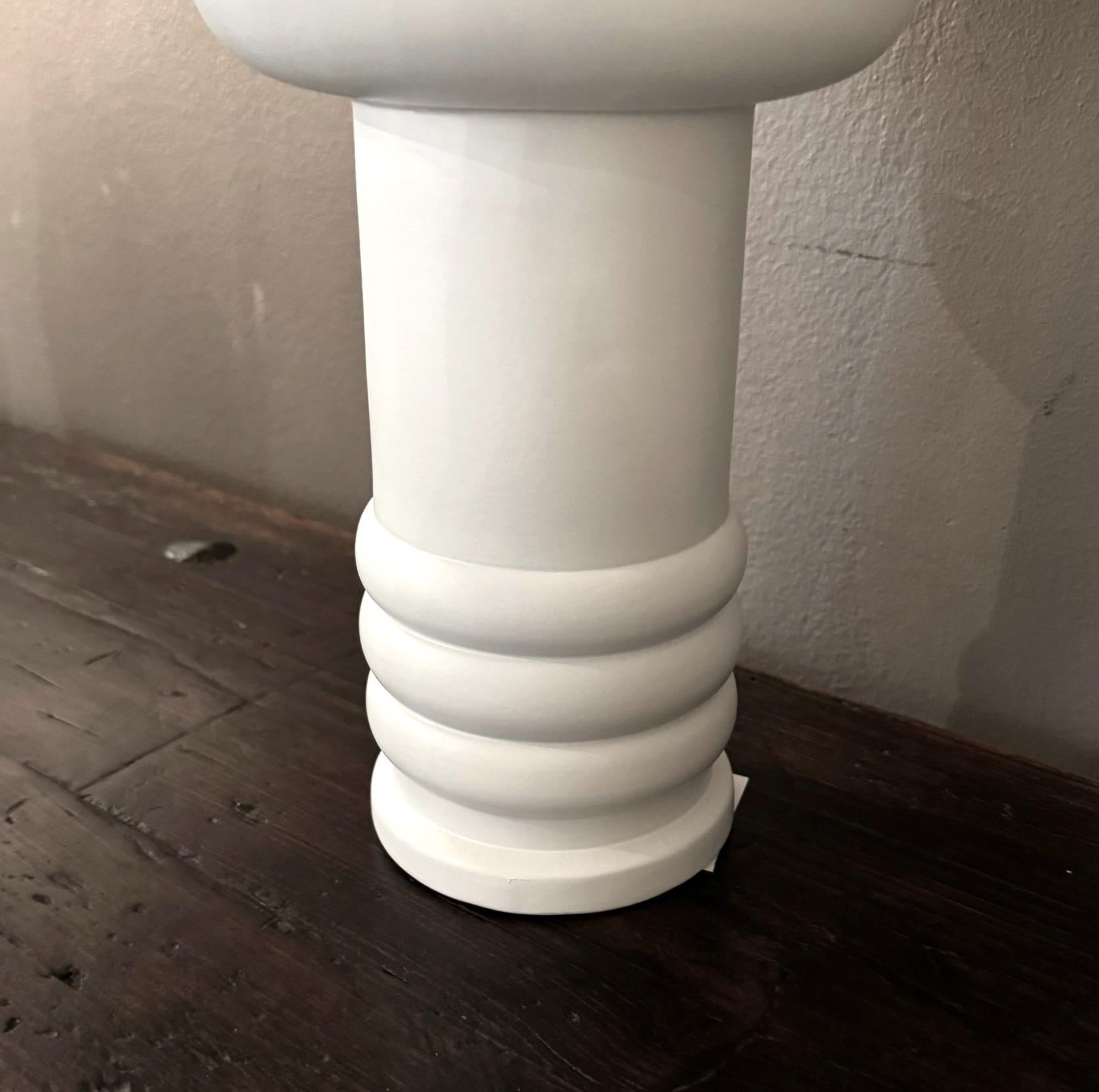 French White Matte Glaze Large Two Handled Vase, France, Contemporary For Sale
