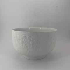 White Matte Porcelain Faces Fruit Centerpiece Bowl Bjorn Wiinblad Rosenthal
