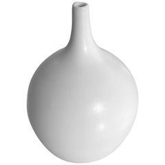 White Matte Porcelain Vase by Ceramicist Sandi Fellman, United States