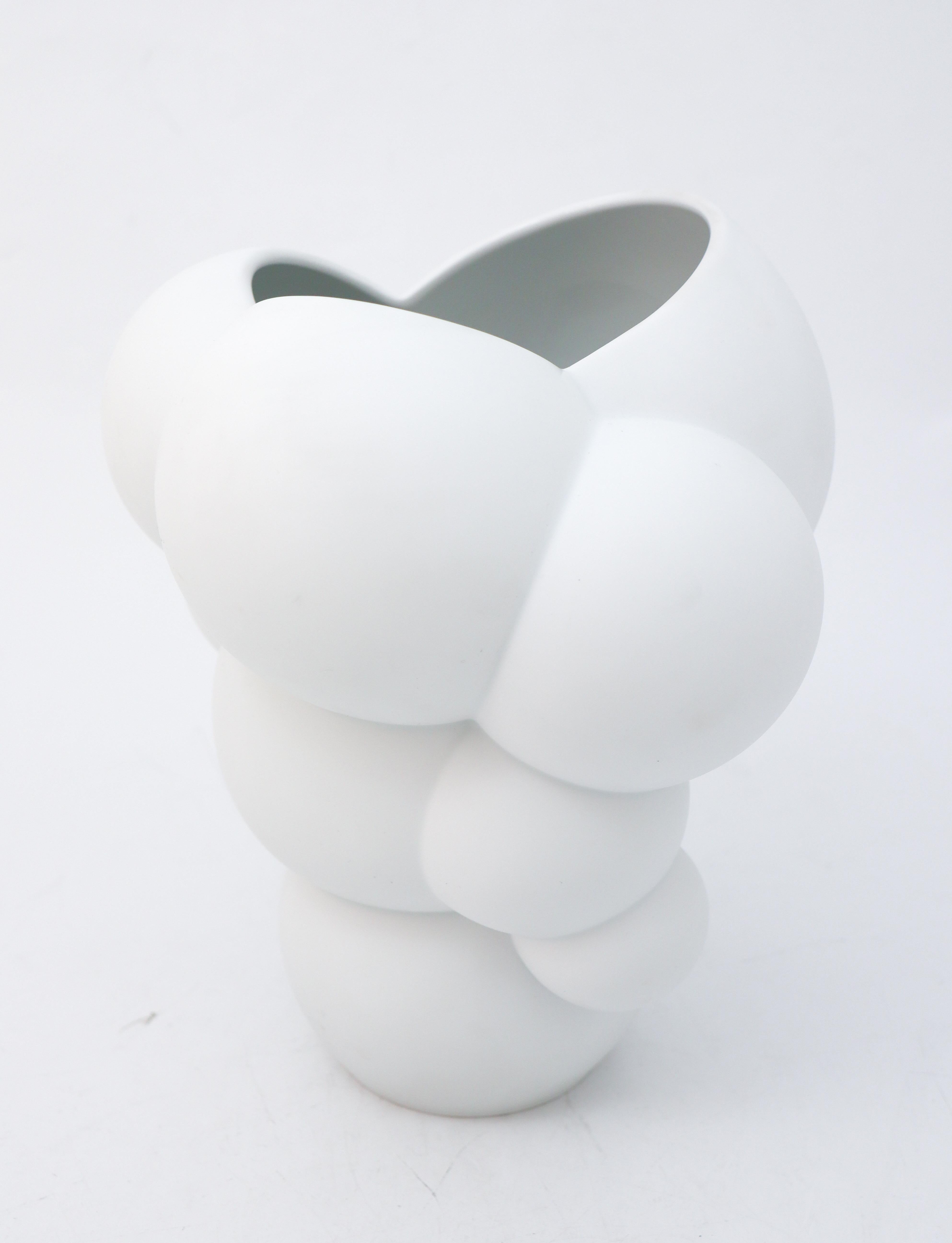White Matte Porcelain Vase with Bubbles Cloud Rosenthal, Germany In Excellent Condition In Stockholm, SE