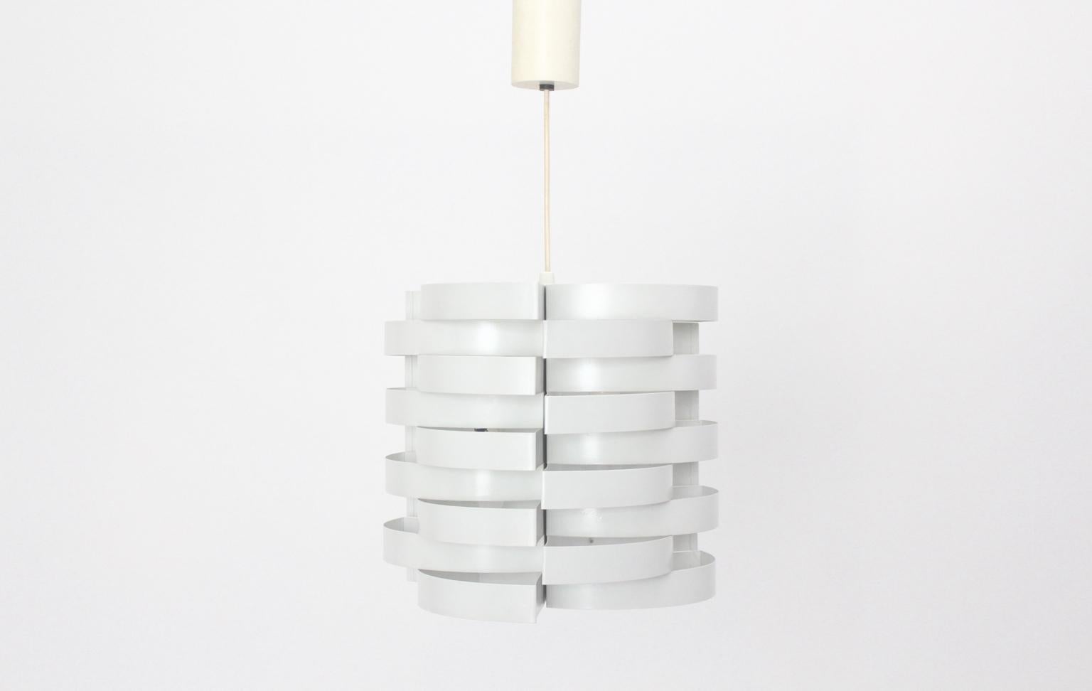 Lacquered White Metal Vintage Chandelier by Max Sauze France, 1970s
