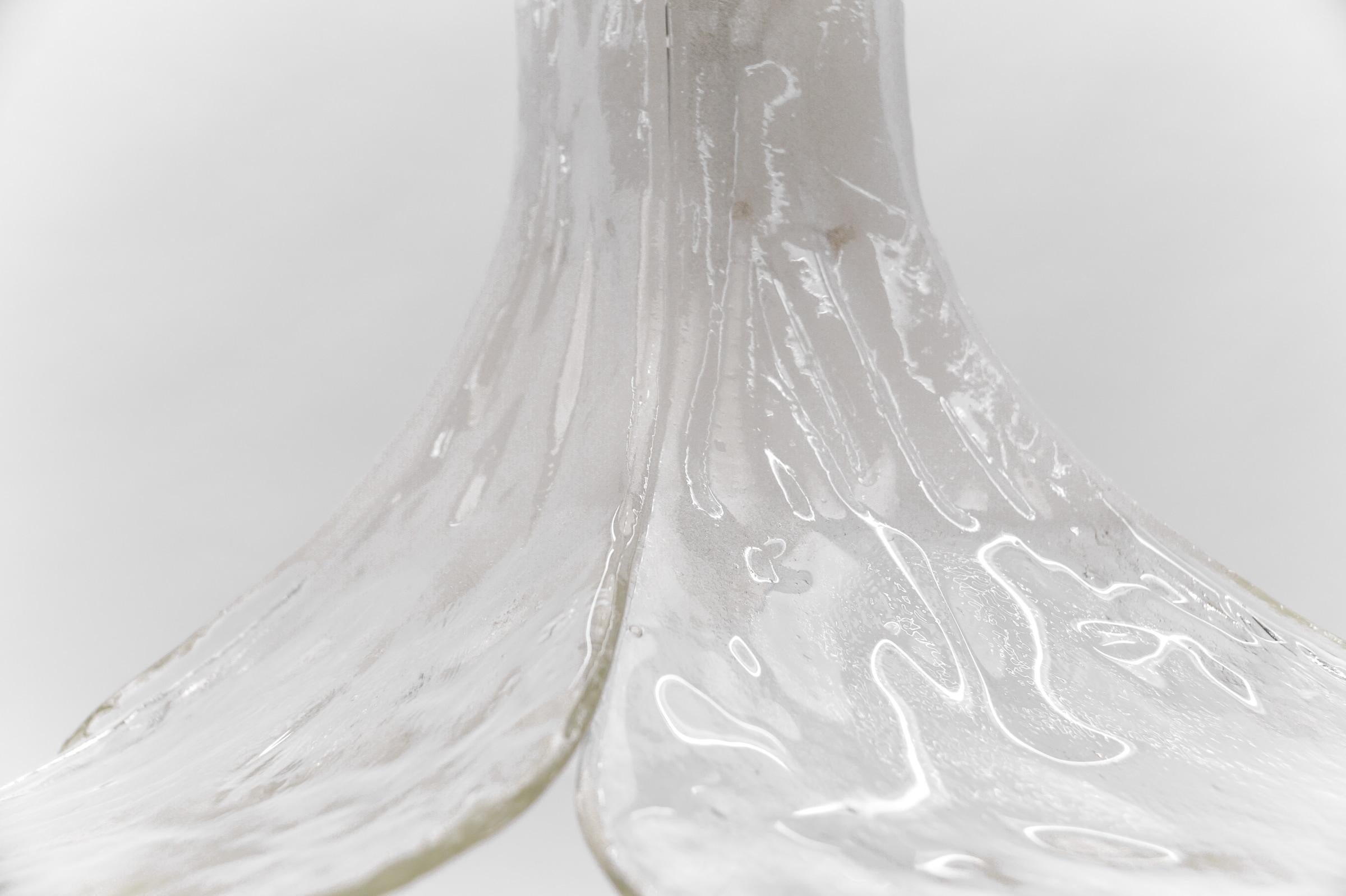 White Mazzega Pendant Lamp by Carlo Nason for J.T. Kalmar in Murano Glass, 1970s For Sale 8