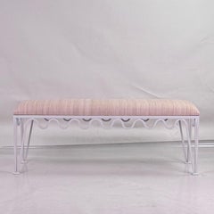 White 'Méandre' Bench by Design Frères in COM