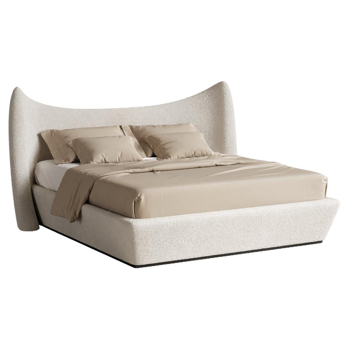 White Memory Bed by Plyus Design For Sale