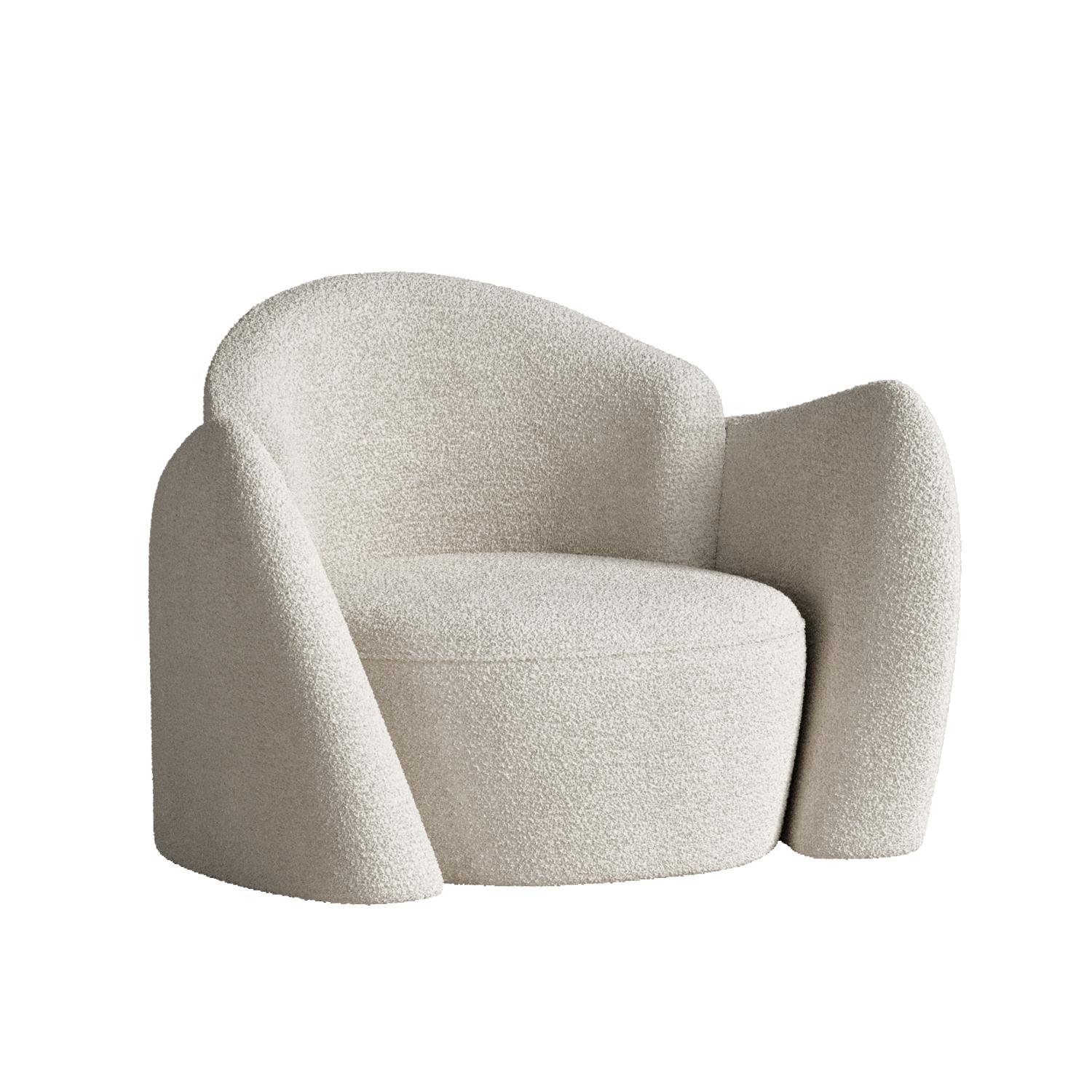 Chaise à mémoire blanche par Plyus Design Neuf - En vente à Geneve, CH