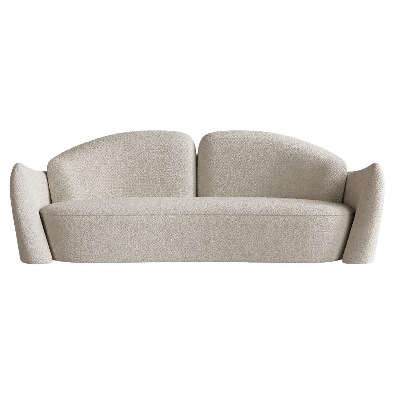 White Memory Sofa by Plyus Design