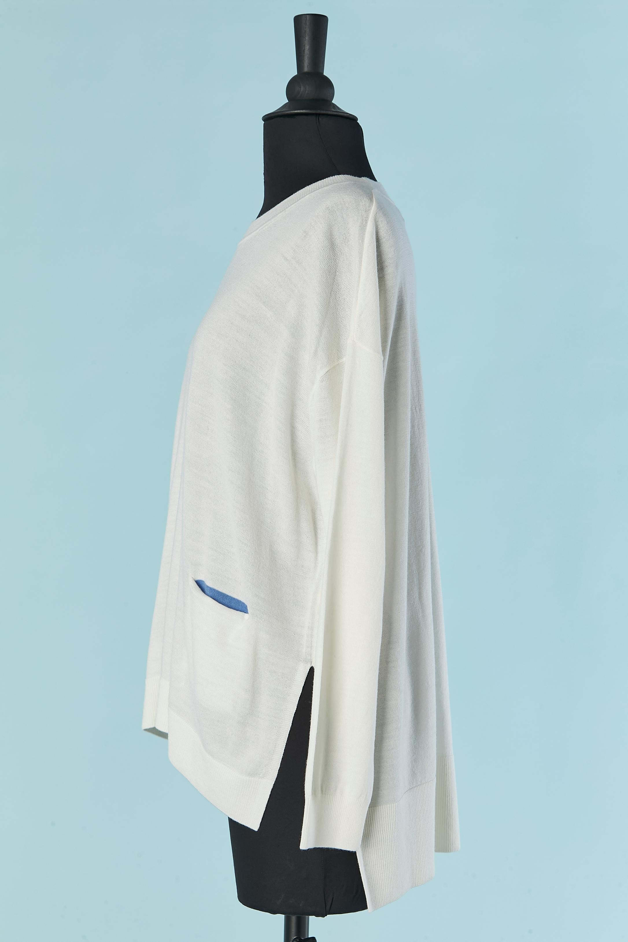Gris Pull merinos blanc avec poche des deux côtés  Paul Smith Noir Nouveau avec étiquette en vente