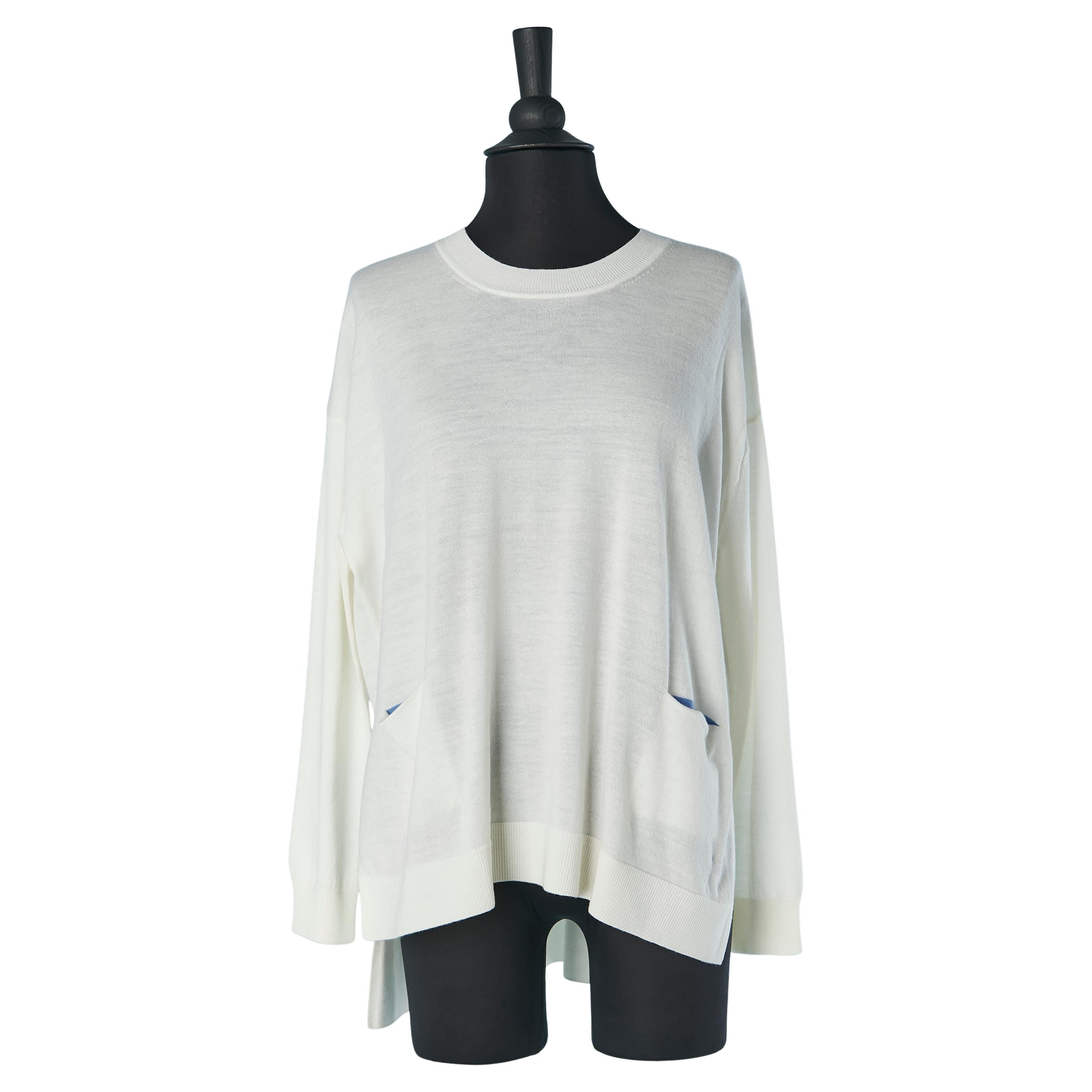 Pull merinos blanc avec poche des deux côtés  Paul Smith Noir Nouveau avec étiquette