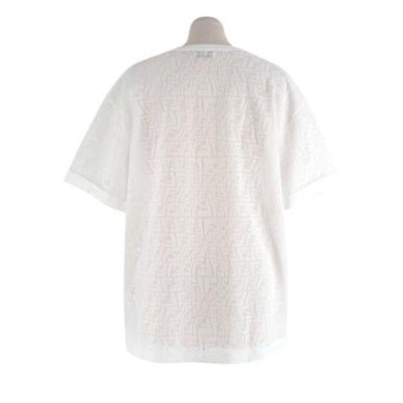 White mesh FF Wave T-shirt For Sale at 1stDibs