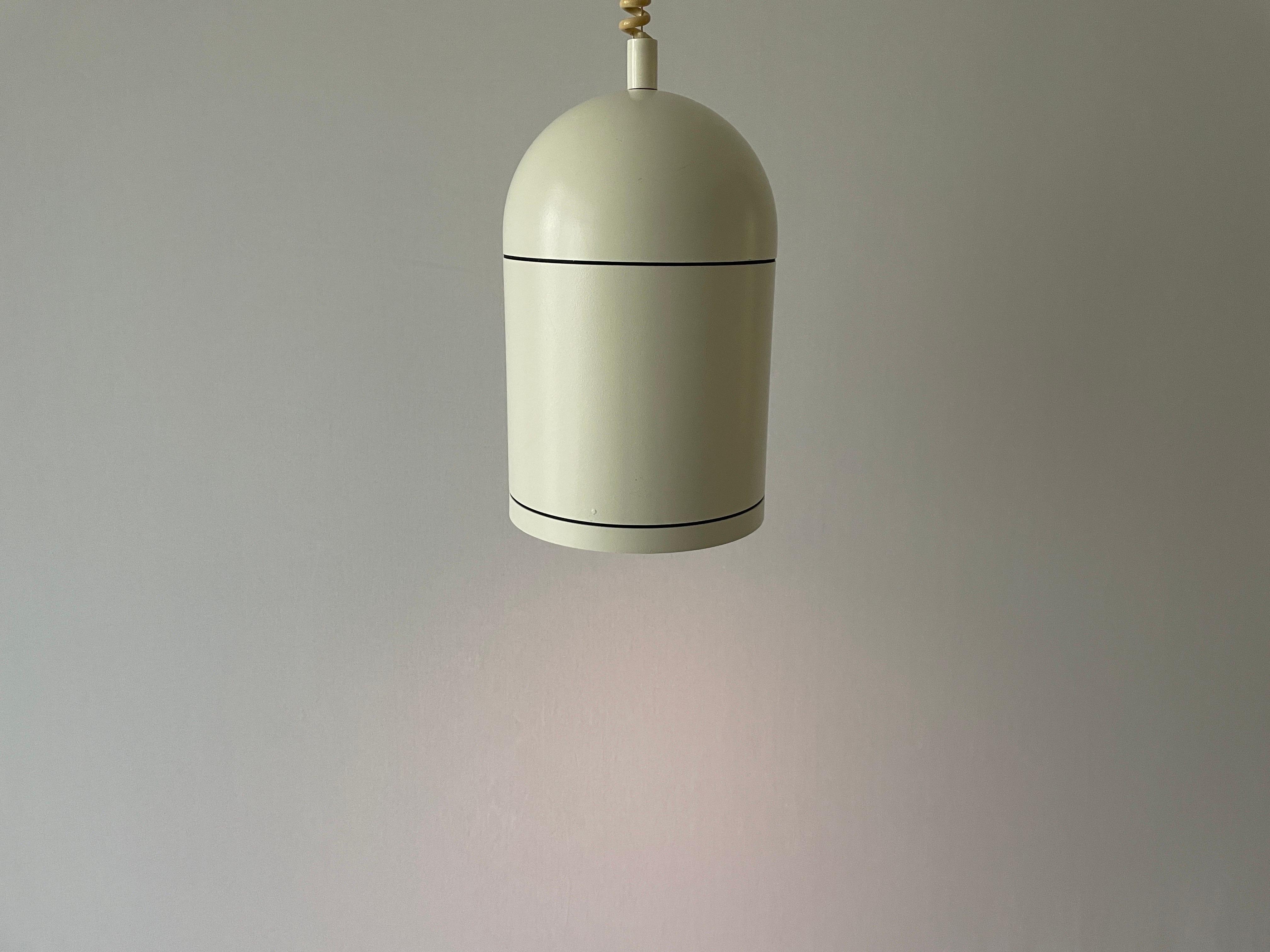 White Metal Adjustable Pendant Lamp by BEGA, 1960s, Germany For Sale 6