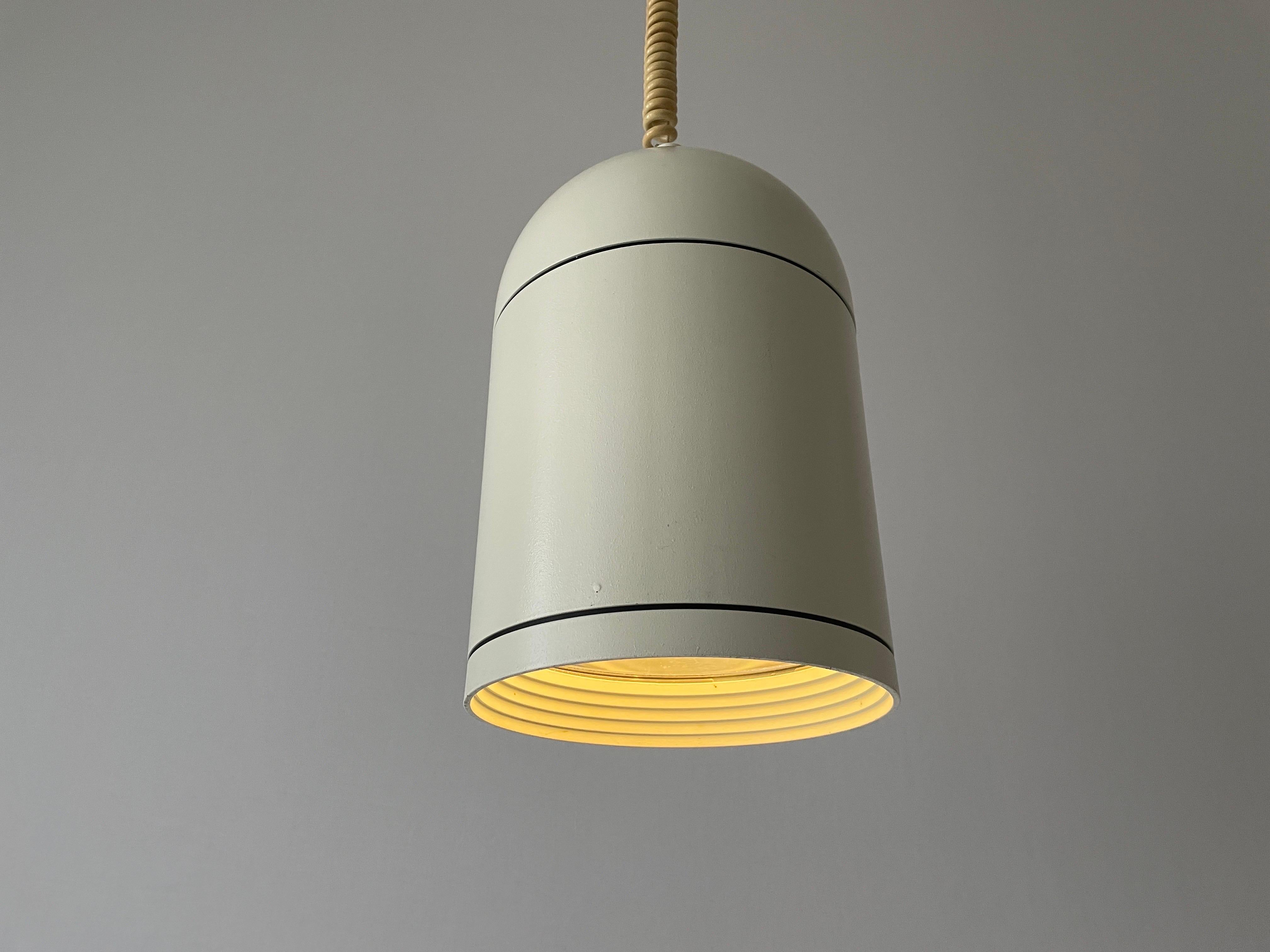 White Metal Adjustable Pendant Lamp by BEGA, 1960s, Germany For Sale 7
