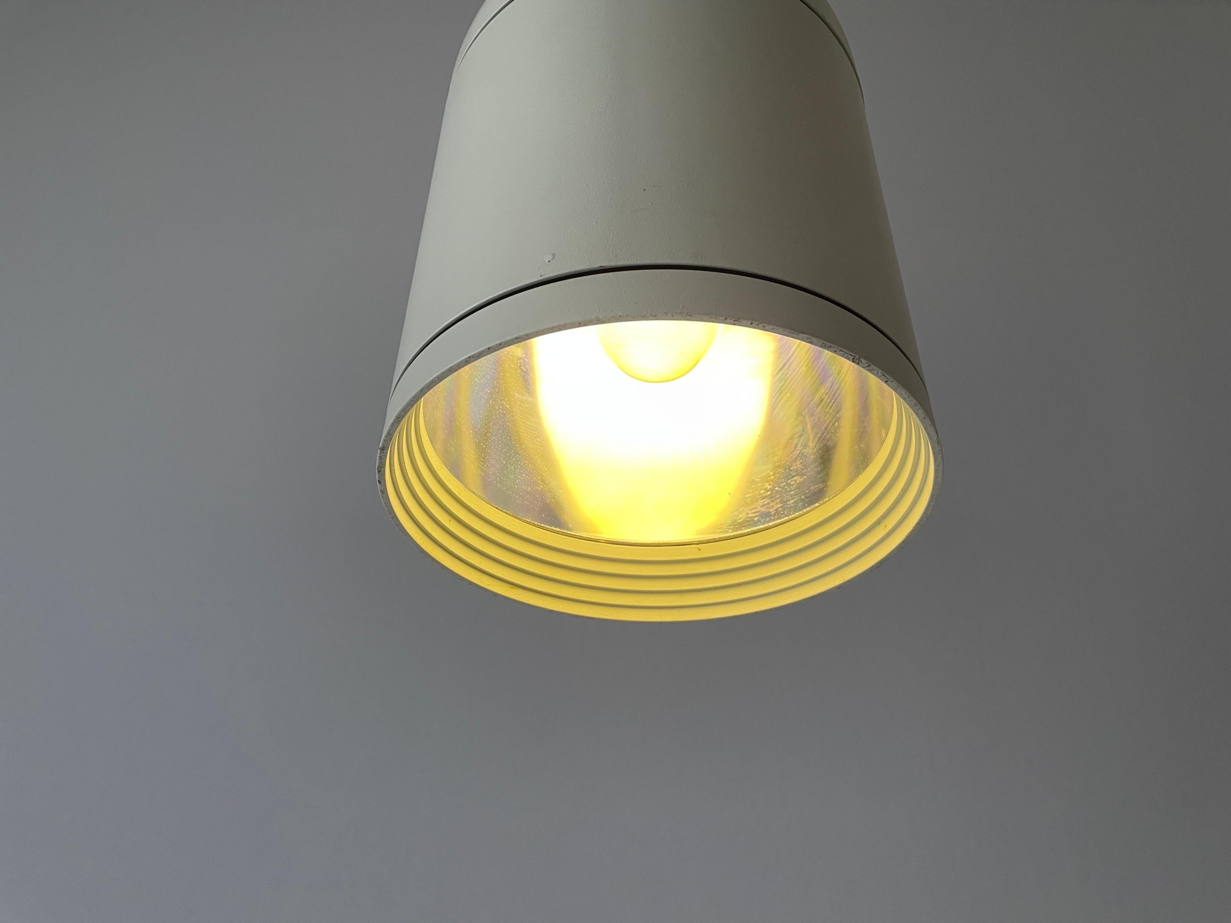 Lampe suspendue réglable en métal blanc par BEGA, années 1960, Allemagne en vente 6