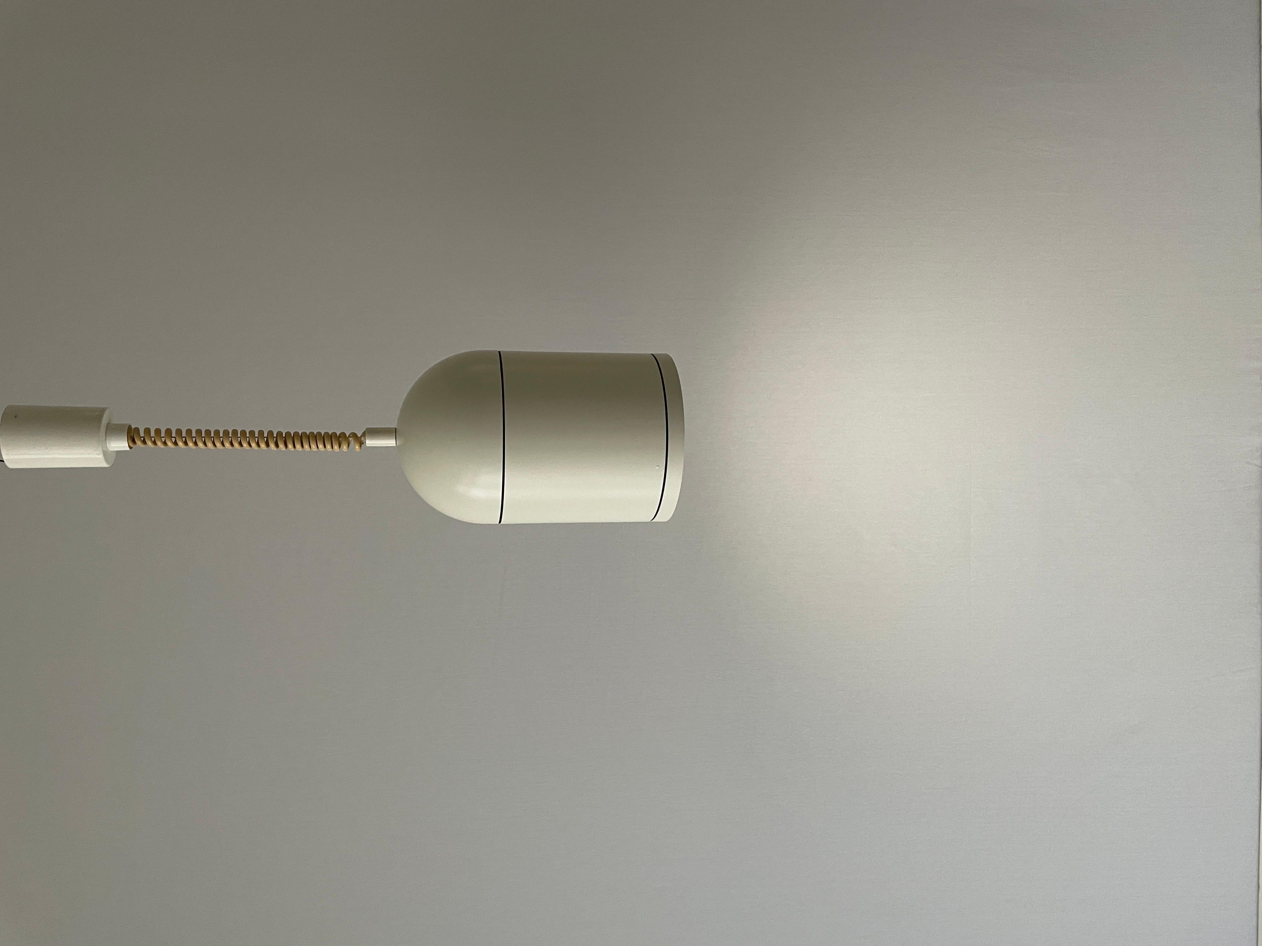 White Metal Adjustable Pendant Lamp by BEGA, 1960s, Germany For Sale 11