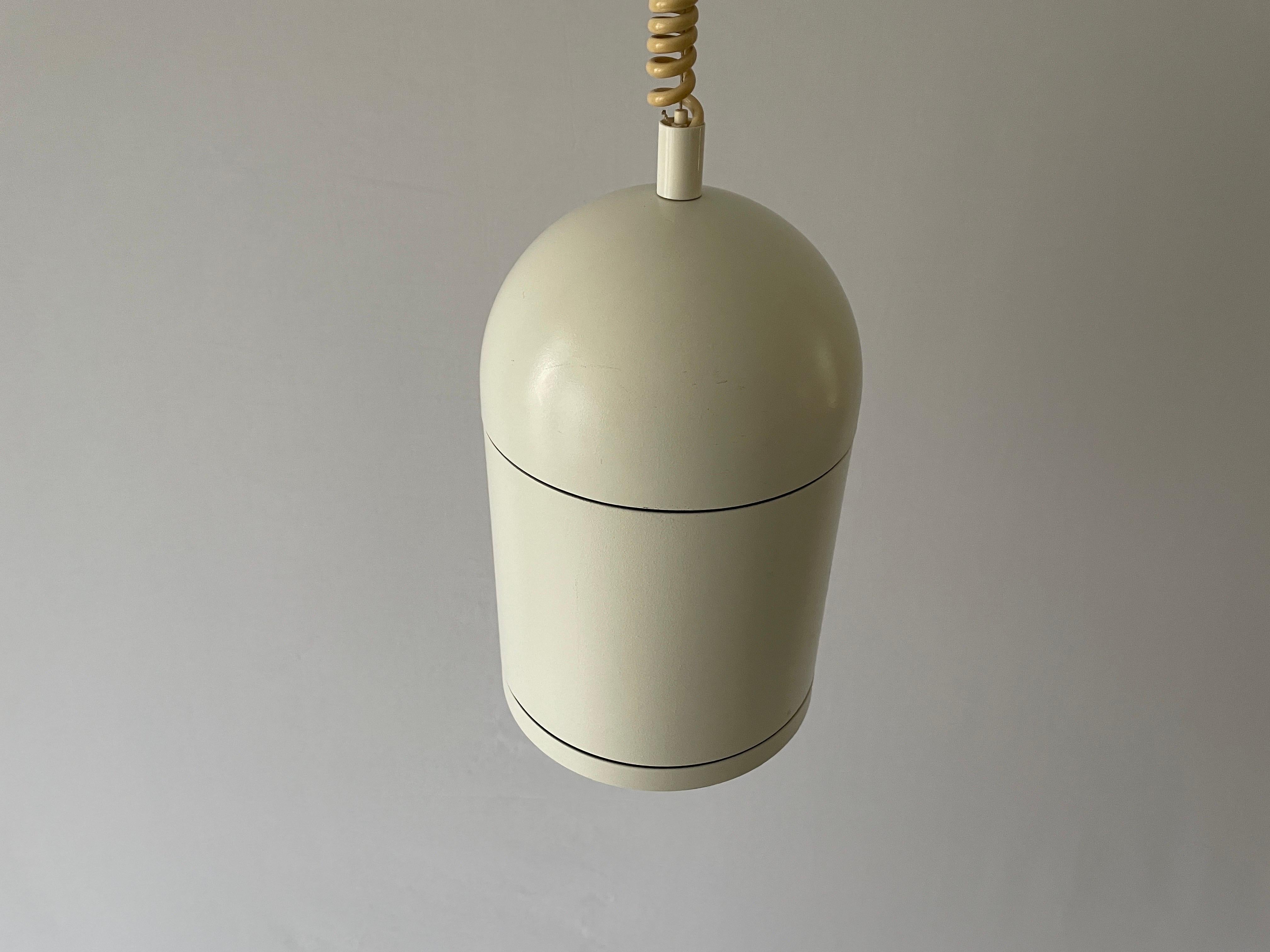 White Metal Adjustable Pendant Lamp by BEGA, 1960s, Germany

Lamp is in very good vintage condition.
Wear consistent with age and use

These lamp works with fluorescent standard light bulb. 
Wired and suitable to use in all countries. (110-220