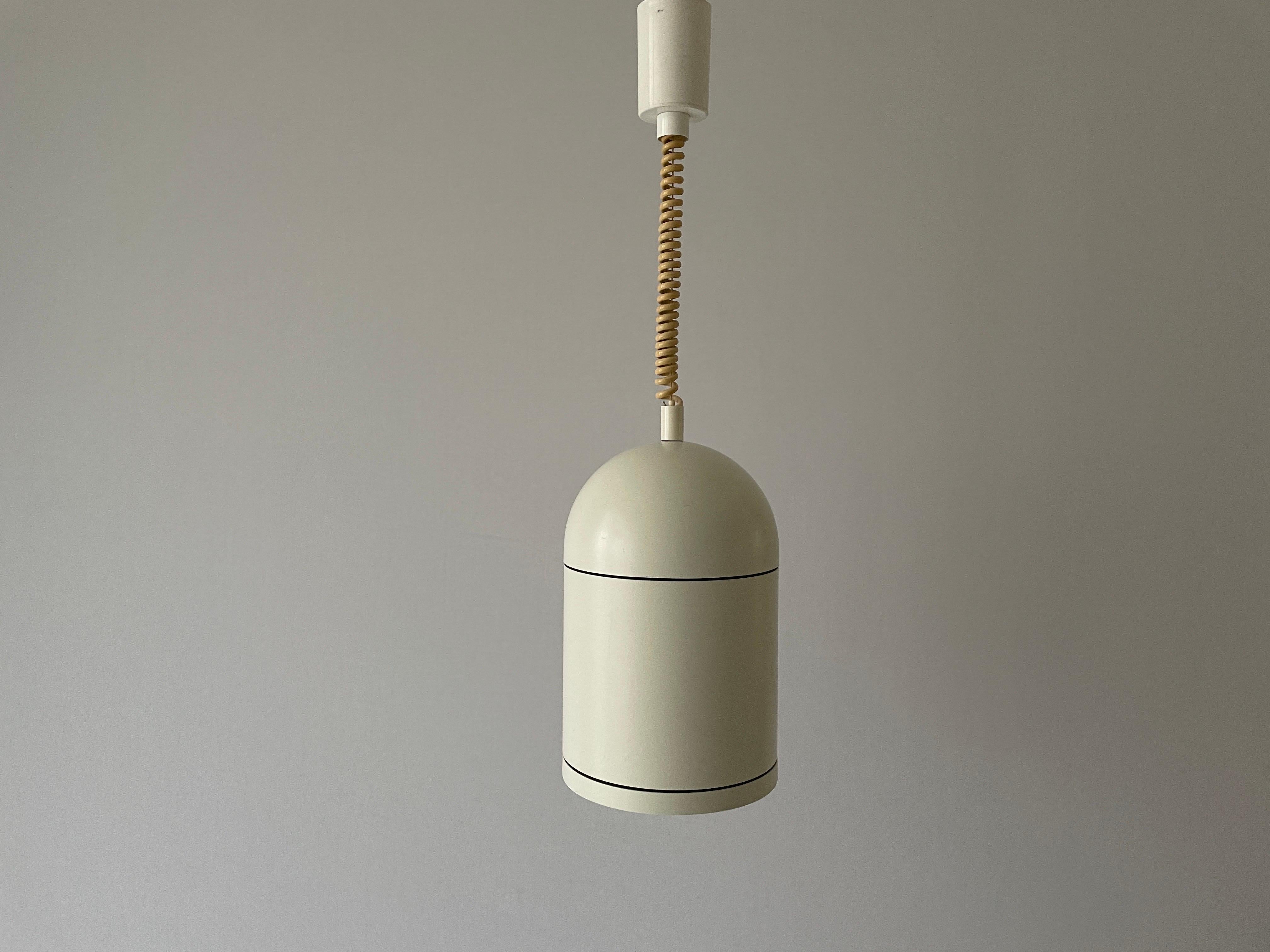 White Metal Adjustable Pendant Lamp by BEGA, 1960s, Germany In Good Condition For Sale In Hagenbach, DE