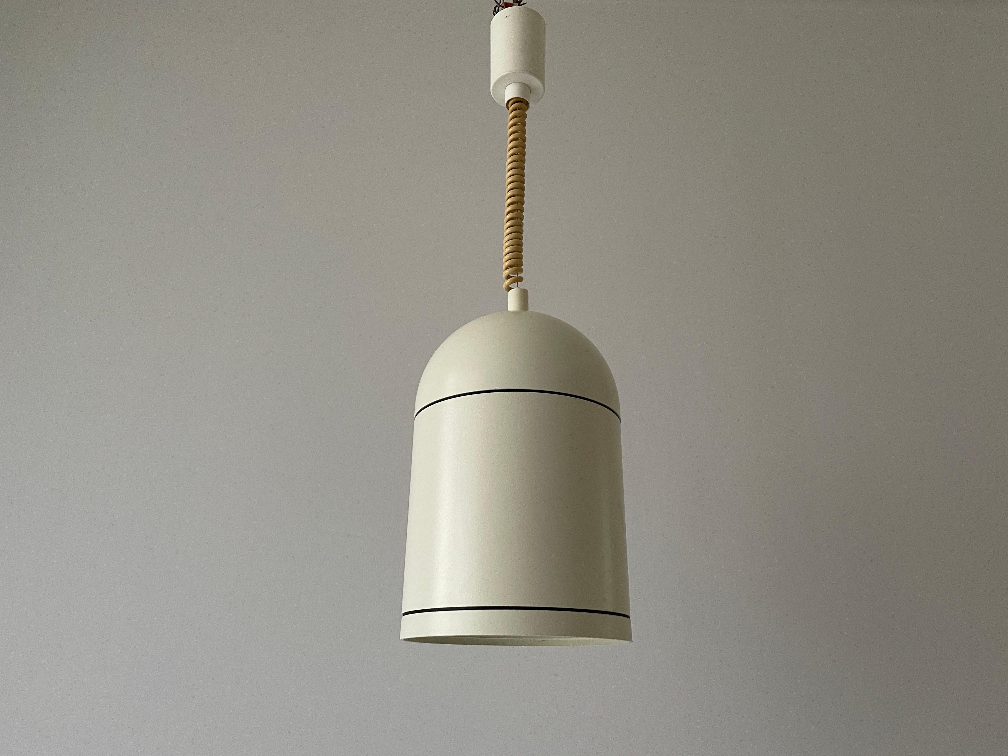 White Metal Adjustable Pendant Lamp by BEGA, 1960s, Germany For Sale 3
