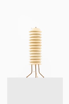 White Metal and Brass Table Lamp by Ilmari Tapiovaara, 1955