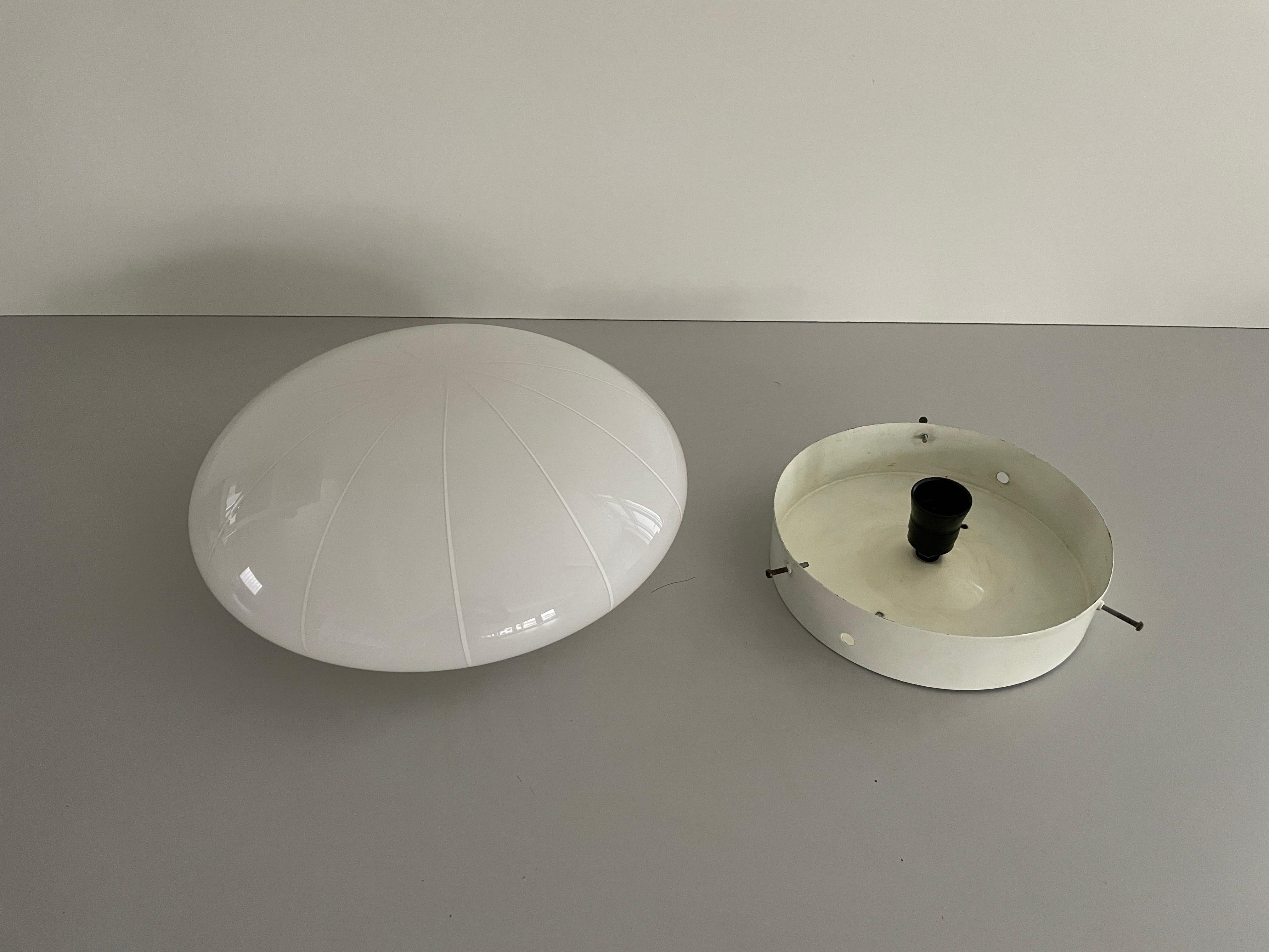 Weißes Metall und Glas Pilzhalterung von Visto, 1960er Jahre, Italien im Angebot 8