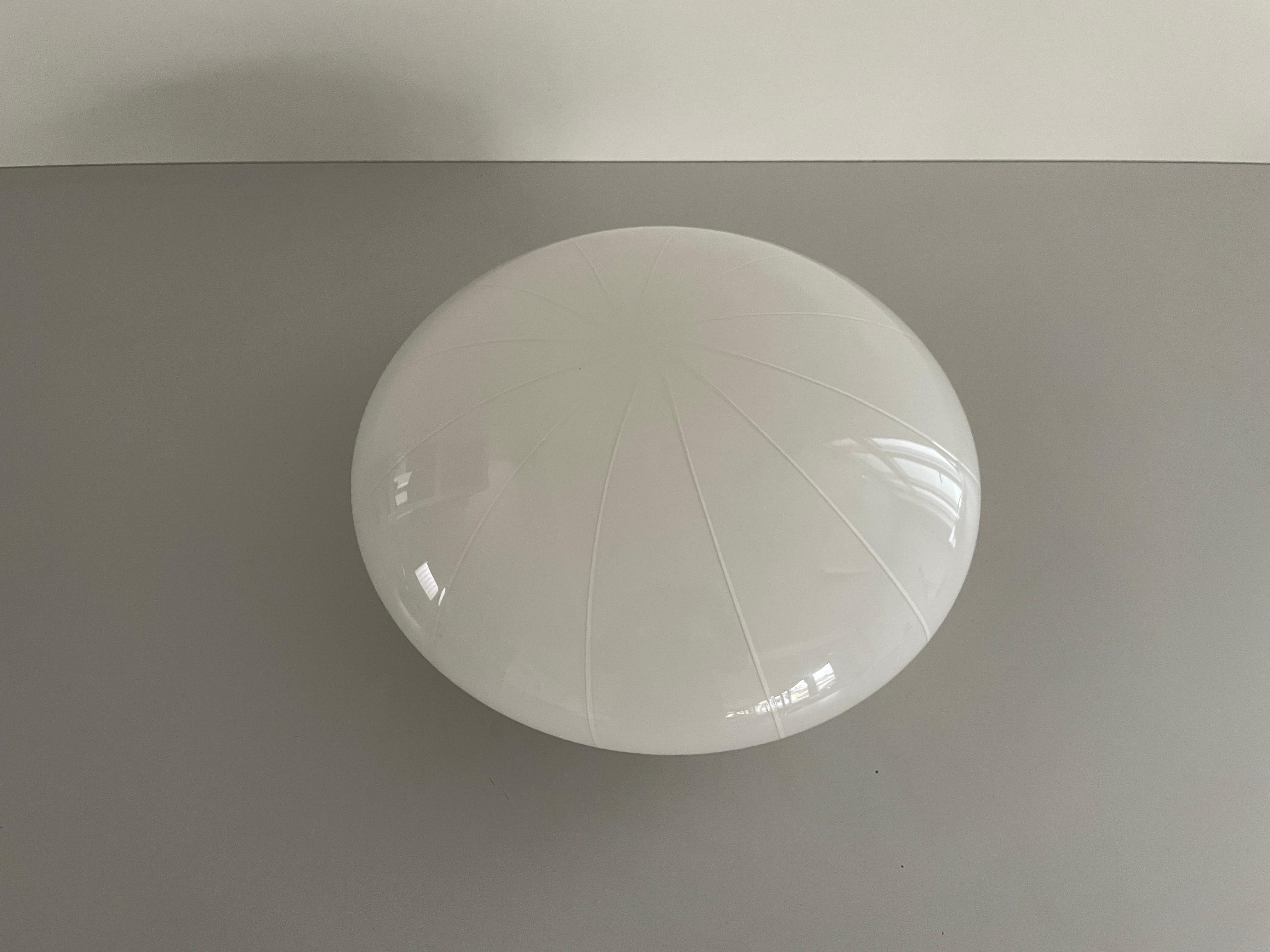 Weißes Metall und Glas Pilzhalterung von Visto, 1960er Jahre, Italien (Italienisch) im Angebot