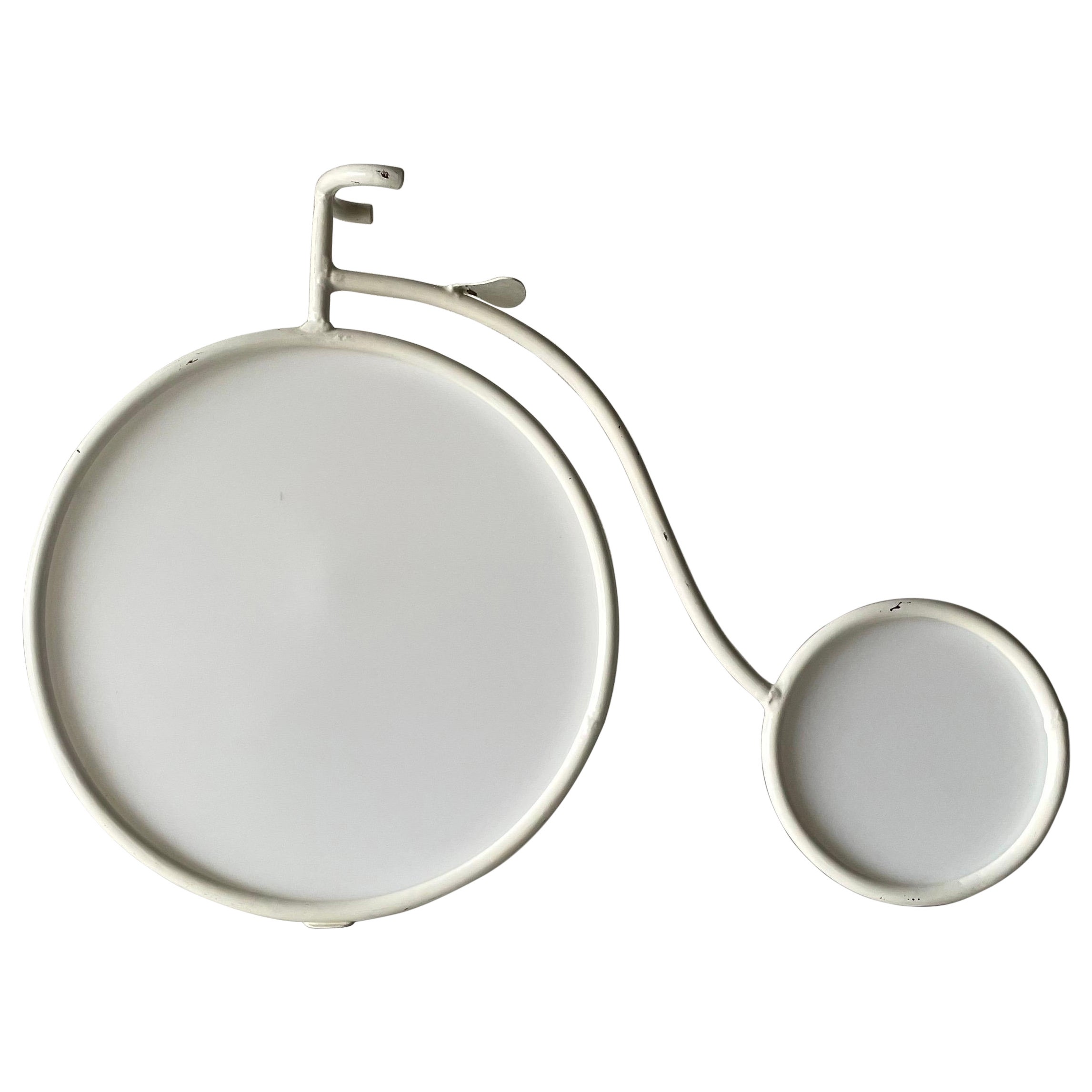 White Metal Bicycle Table Lamp by Zicoli, 1970s, Italy