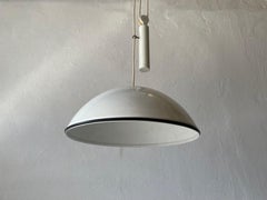Lampe à suspension à contrepoids en métal blanc de Flos, 1970, Italie