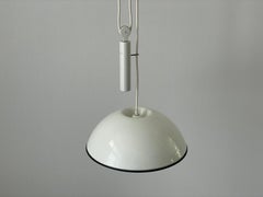 White Metal Counterweight Pendant Lamp by Flos, 1970s, Italy