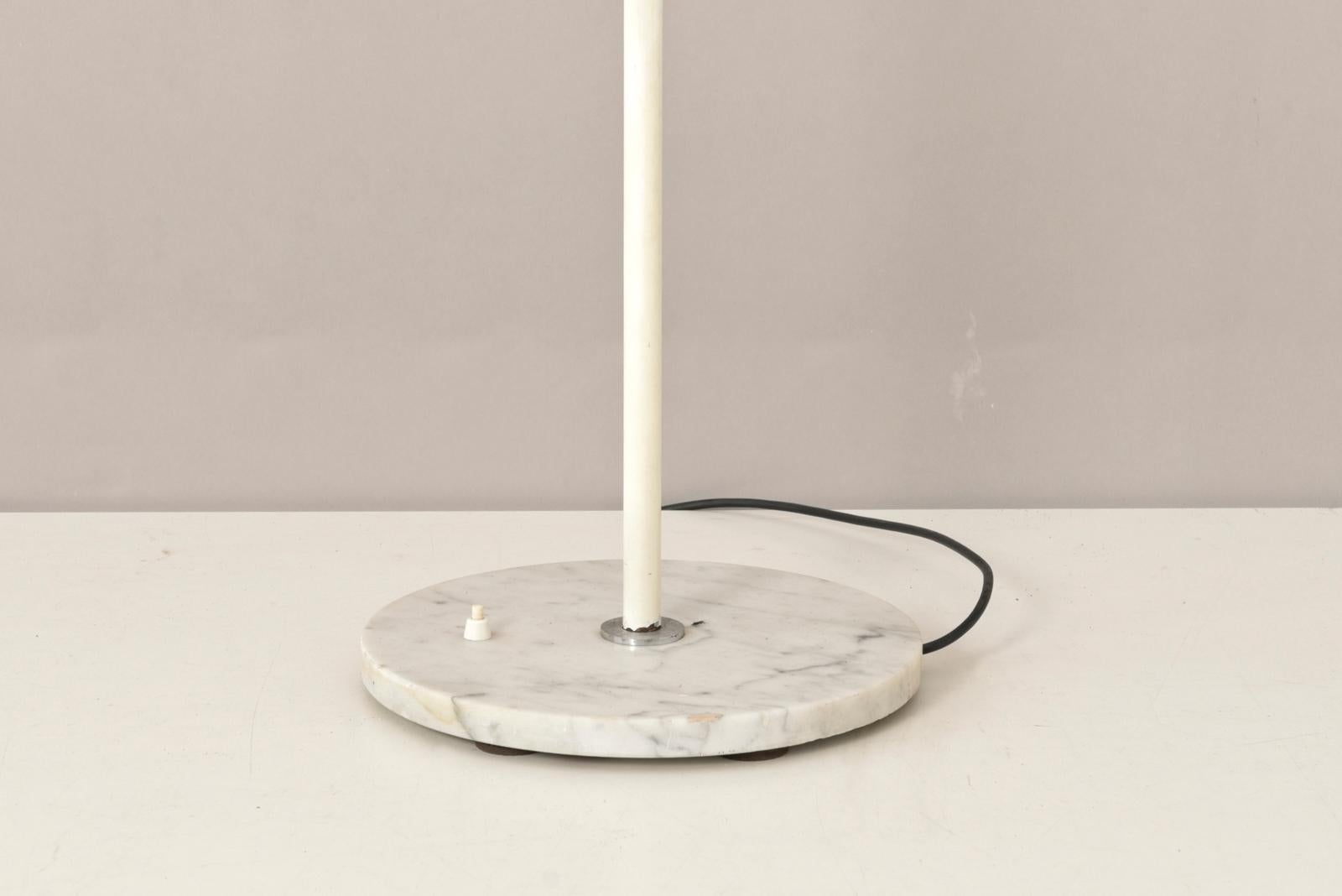 White Metal Floor Lamp by Stilux, Italy - 1960s  For Sale 2