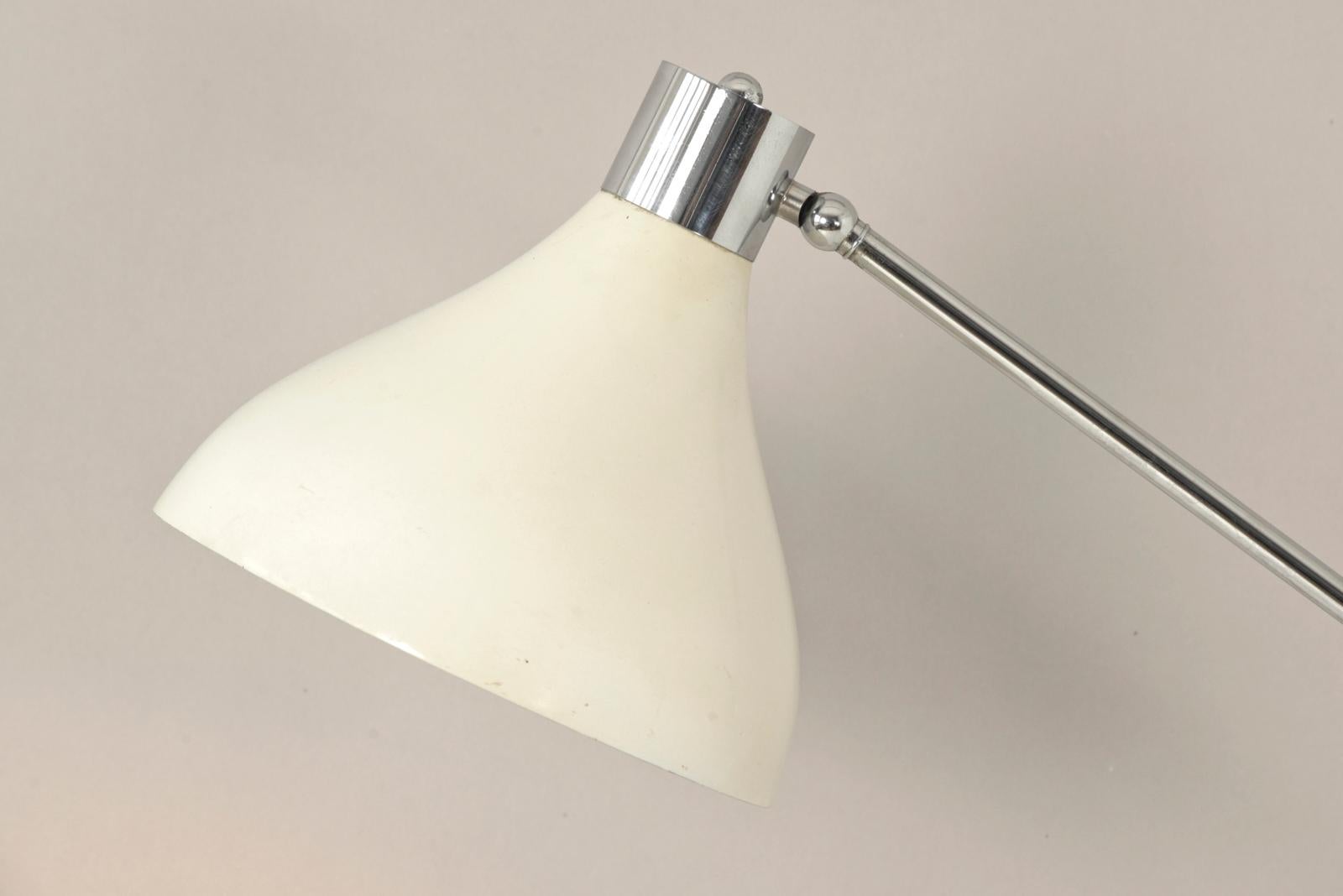 White Metal Floor Lamp by Stilux, Italy - 1960s  For Sale 3