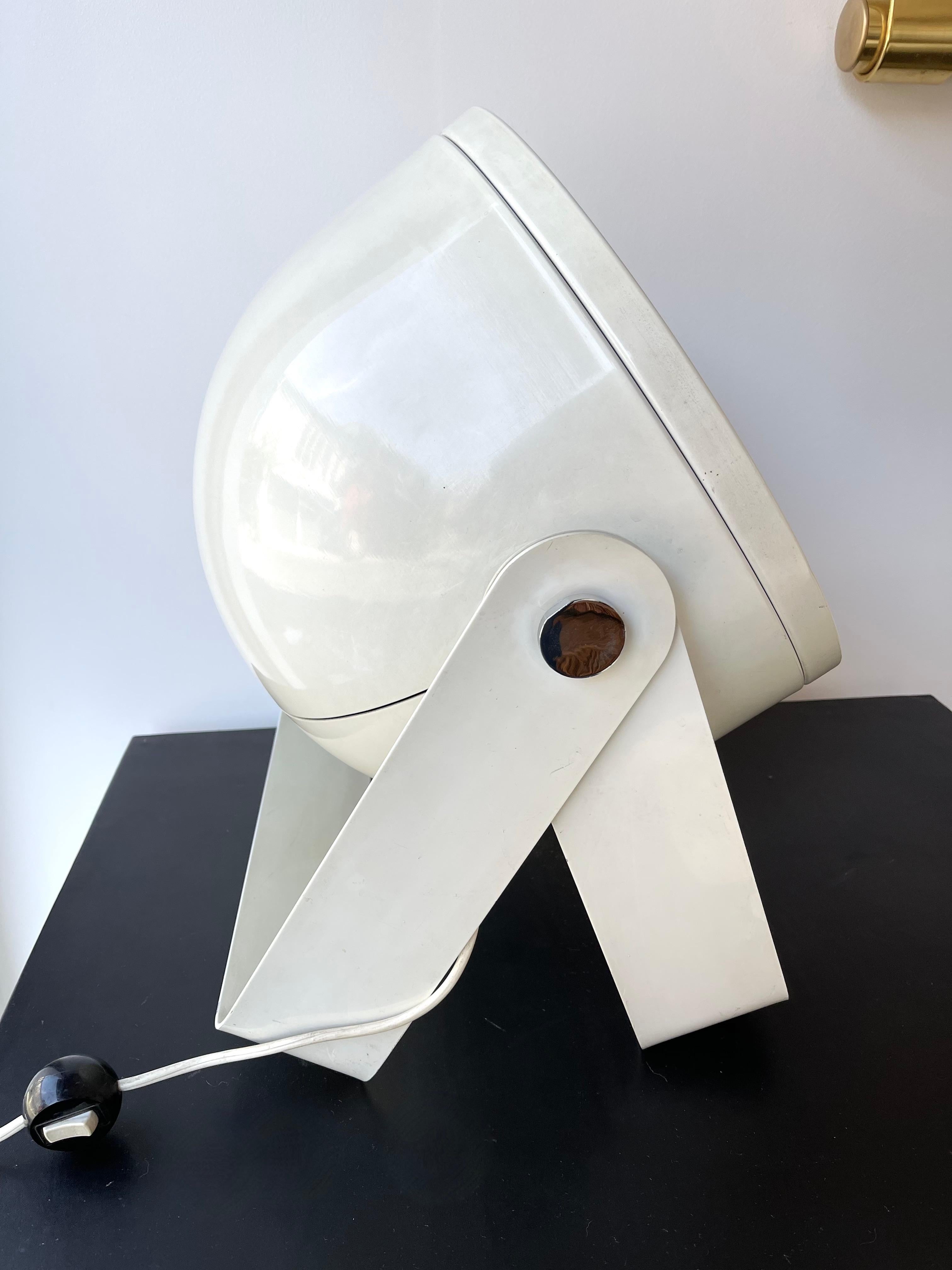 Lampe d'appoint en métal blanc laqué par Targetti Sankey, Italie, 1970 en vente 2