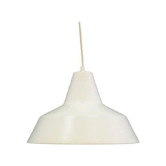 White Metal Lamp Danish Design Midcentury, 1960s