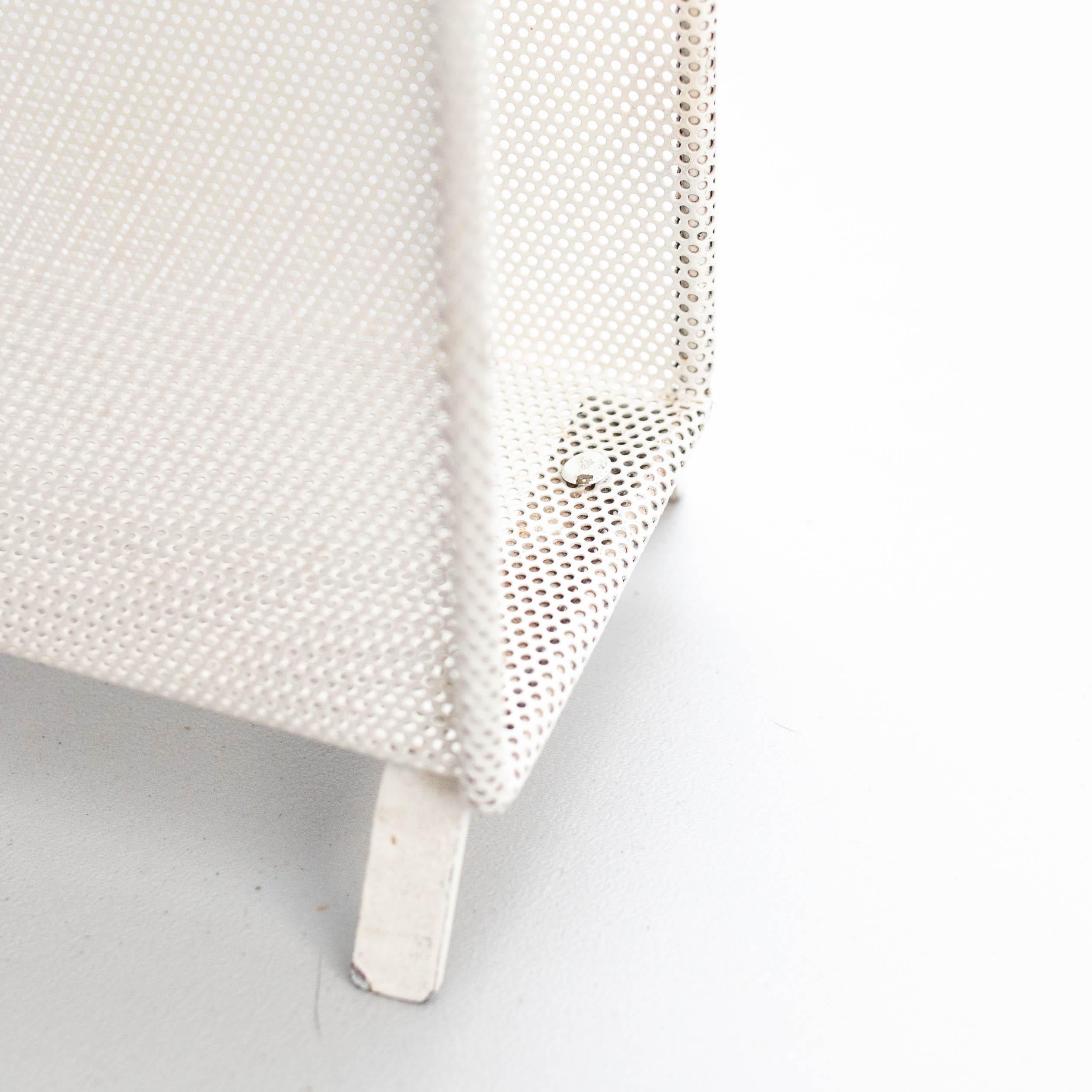 White Metal Magazine Holder by Mathieu Matégot, circa 1950 For Sale 8