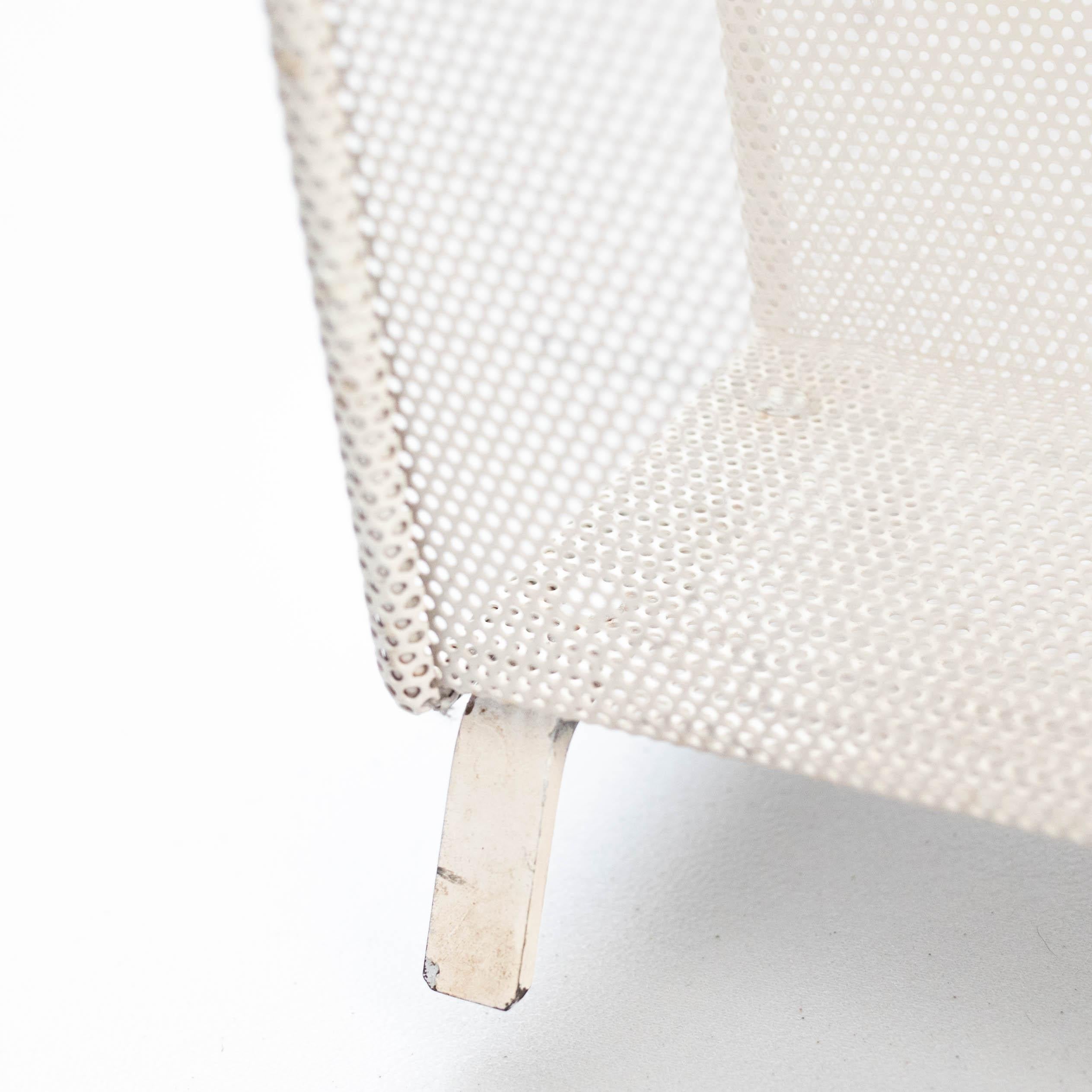 White Metal Magazine Holder by Mathieu Matégot, circa 1950 For Sale 9