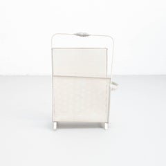 White Metal Magazine Holder by Mathieu Matégot, circa 1950
