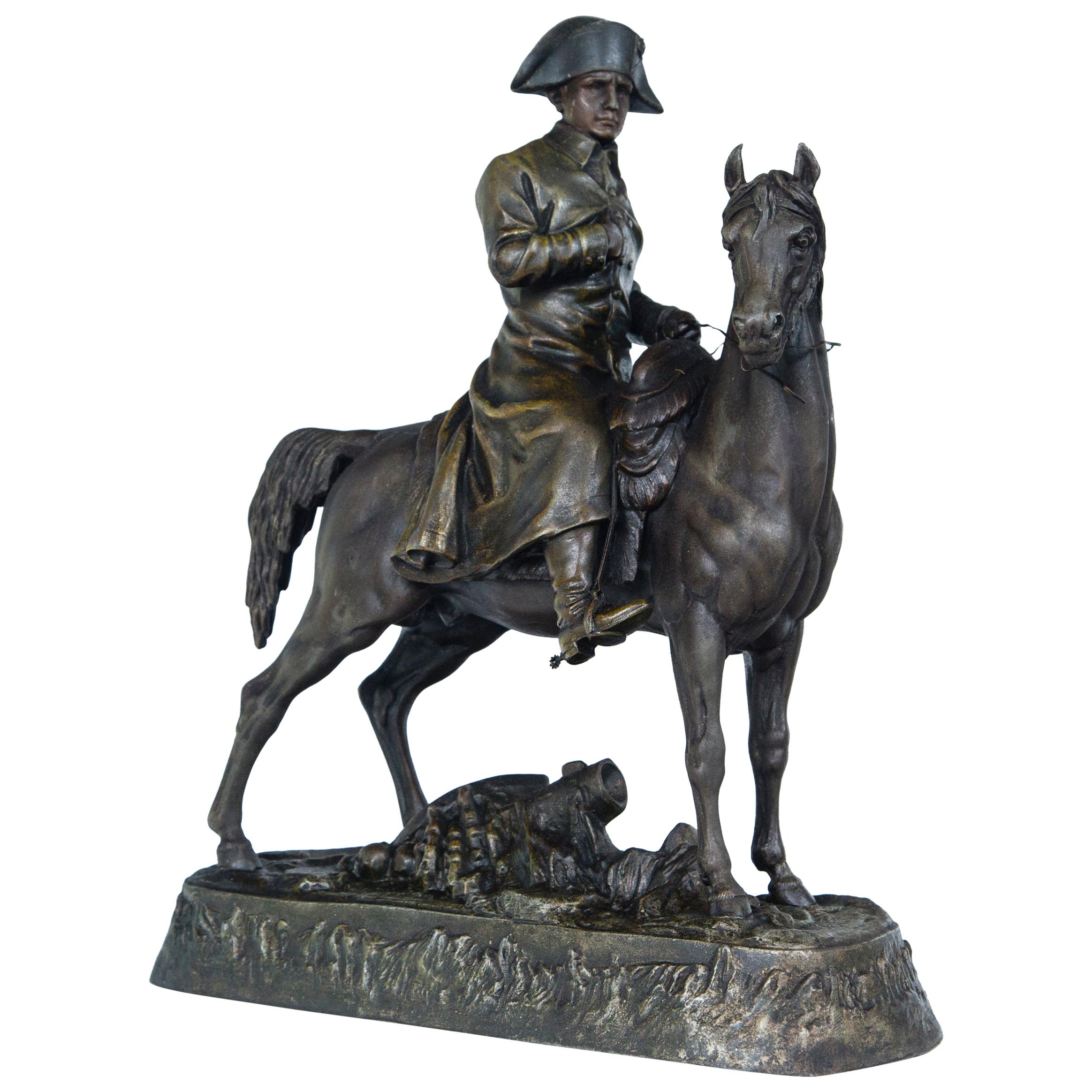 White Metal Napoleon on Horseback