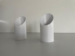 White Metal Pair of Sconces for Francesconi Fratelli Brescia 1, 1970s, Italy