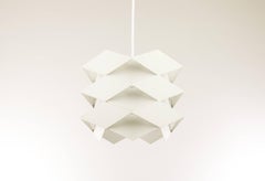 White Metal Pendant by Preben Dahl for Hans Følsgaard Belysning, 1960s
